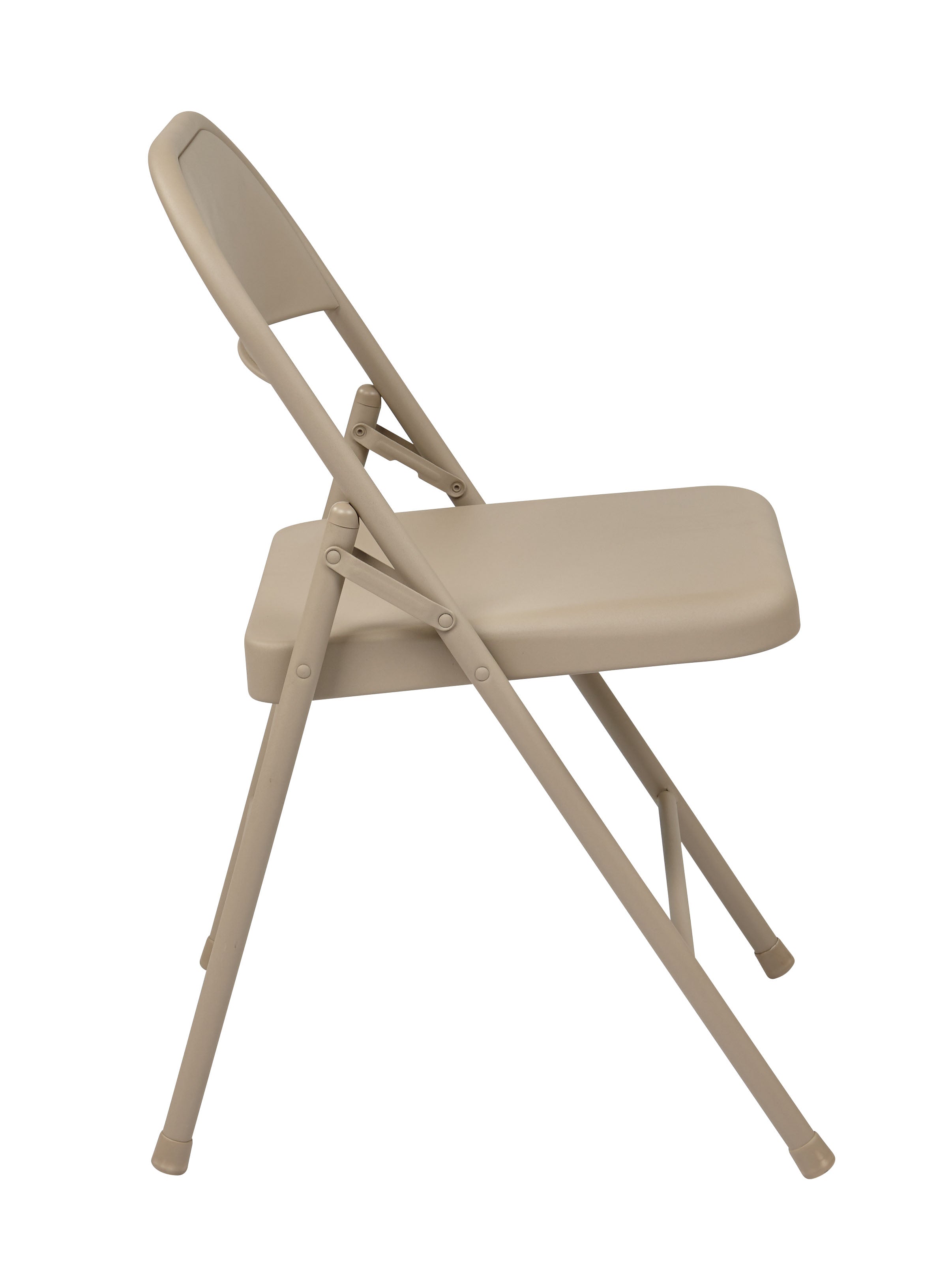 Folding Chair with Metal Seat and Back